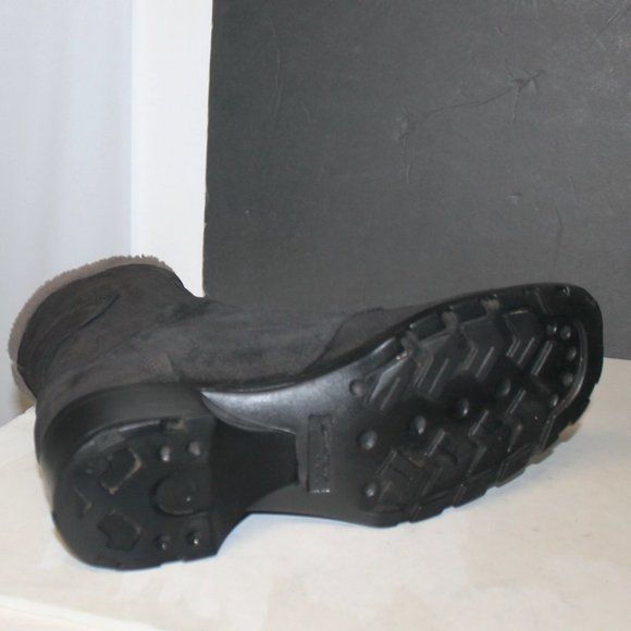 Aquatalia Italy Suede Zip Front Sherpa  Fur Lined Weatherproof Boots - Picture 8 of 9